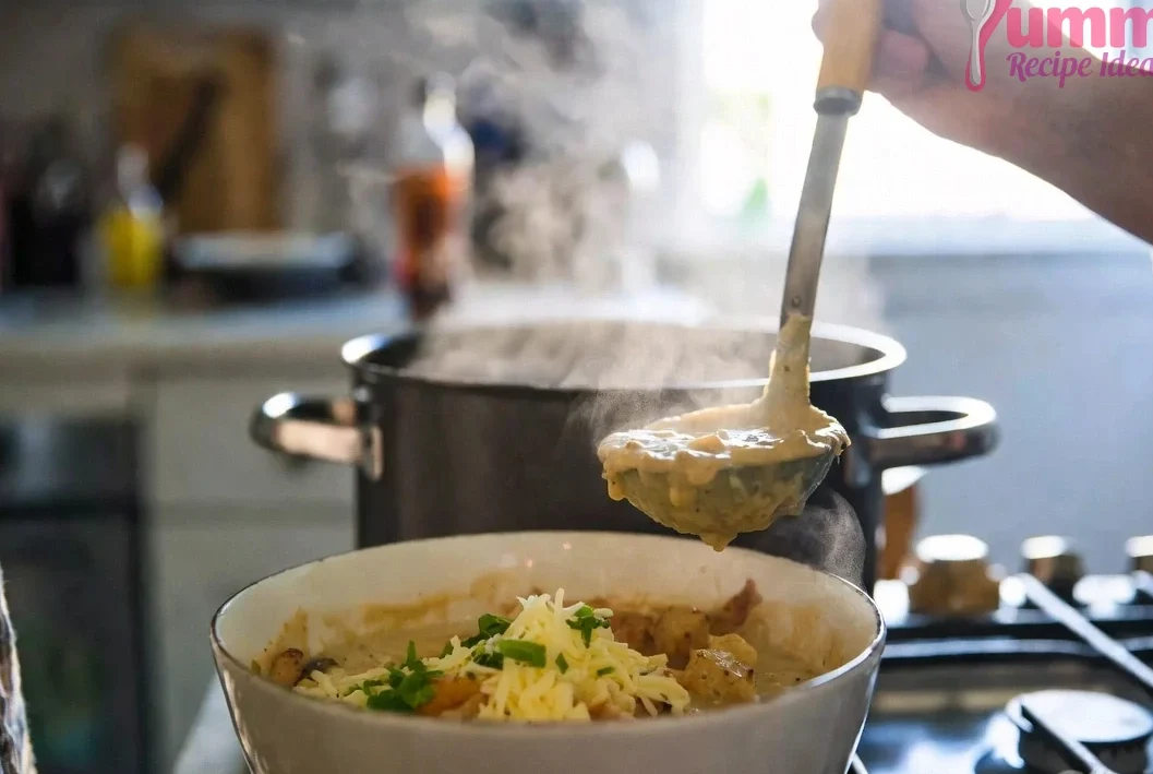 Ladle and garnish generously
