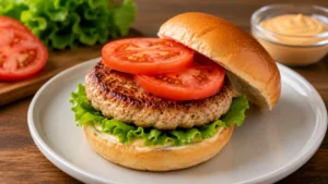 Assembling the Turkey Burgers