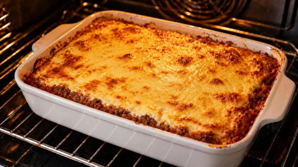Baking Moussaka Until Golden