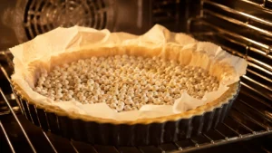 Blind baking pastry shell