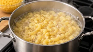 Boiling Macaroni for Rainbow Drive-In Mac Salad