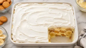 Chilling the Banana Pudding Dessert