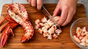 Chopping Lobster Meat