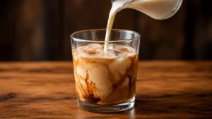 Combining Milk and Espresso Mixture