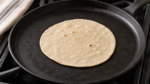 Cooking Sonoran Tortillas on a Hot Skillet