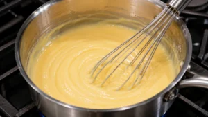 Cooking the Banana Pudding Custard