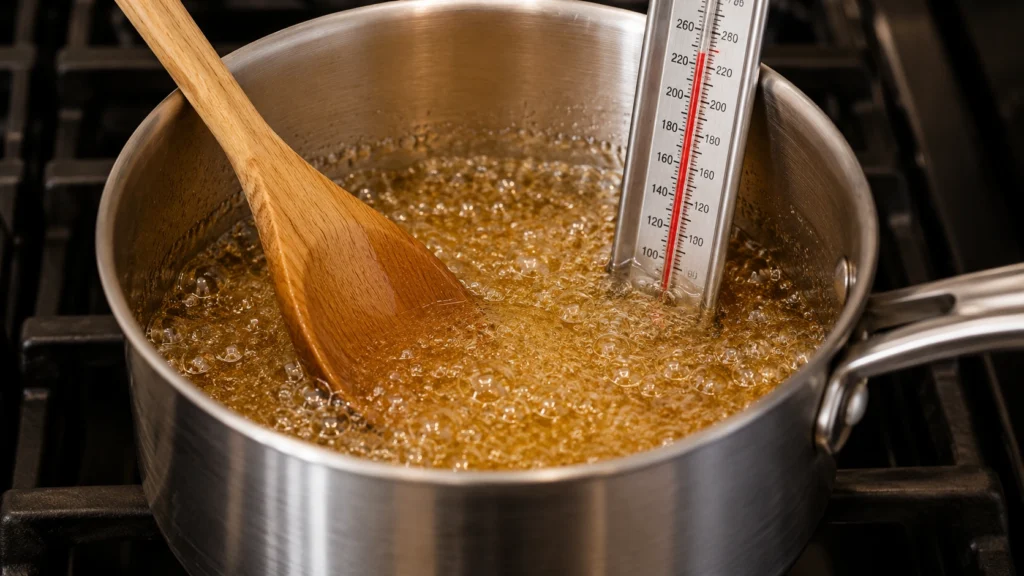 Cooking the Maple Candy Syrup