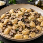 Creamy Truffle Gnocchi Recipe with Mushrooms