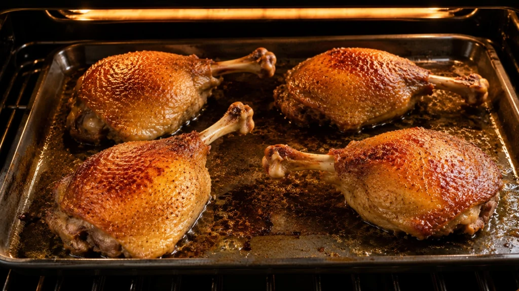Crisping Duck Confit Under the Broiler