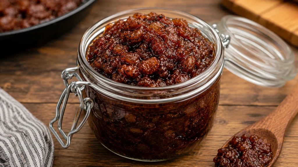 Finished Bacon Jam Ready to Store