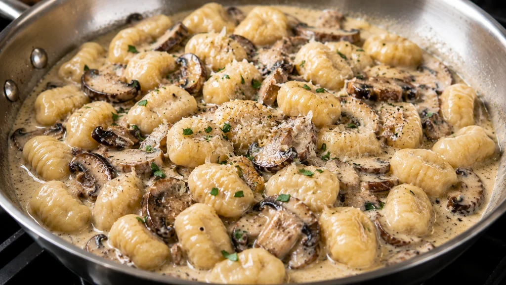Finished Truffle Gnocchi Ready to Serve