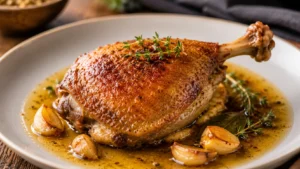 Gordon Ramsay Duck Confit Recipe Served with Crispy Skin