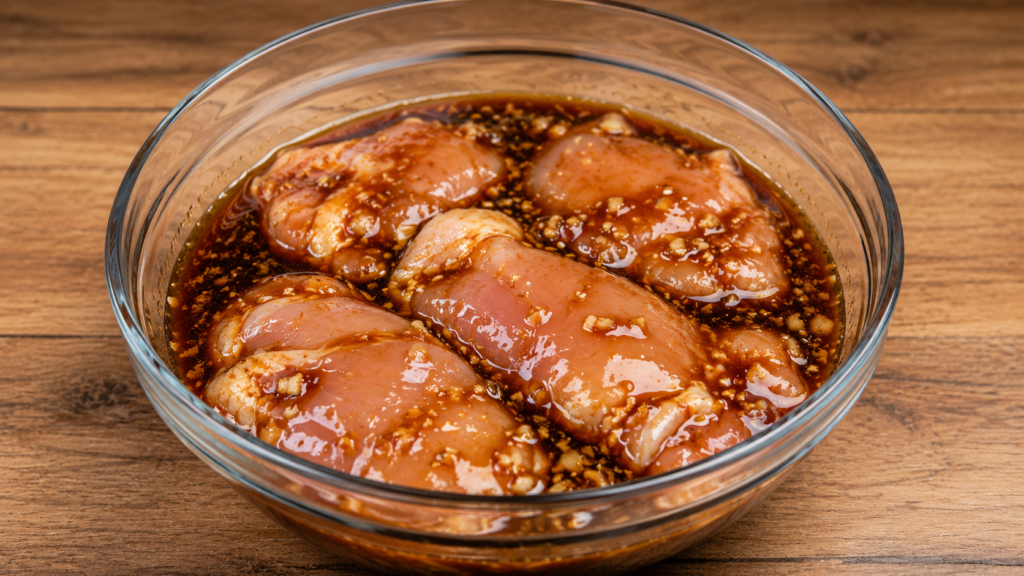 Marinating Chicken in Teriyaki Sauce