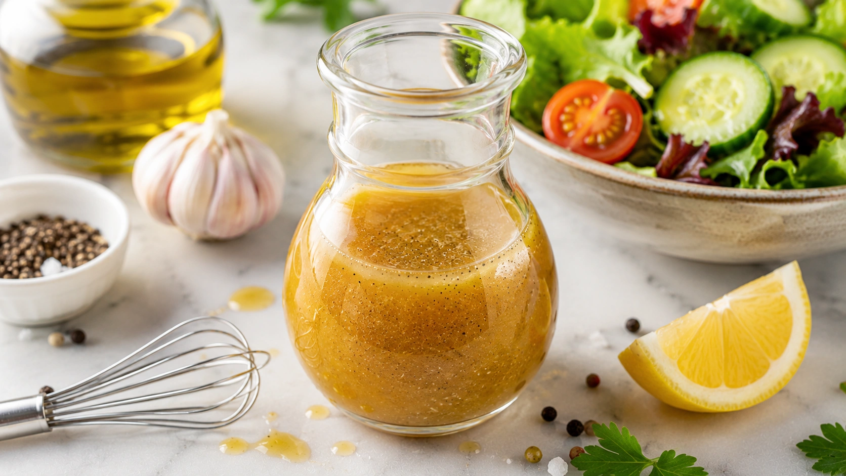Mary Berry French Dressing Recipe in a Glass Jar