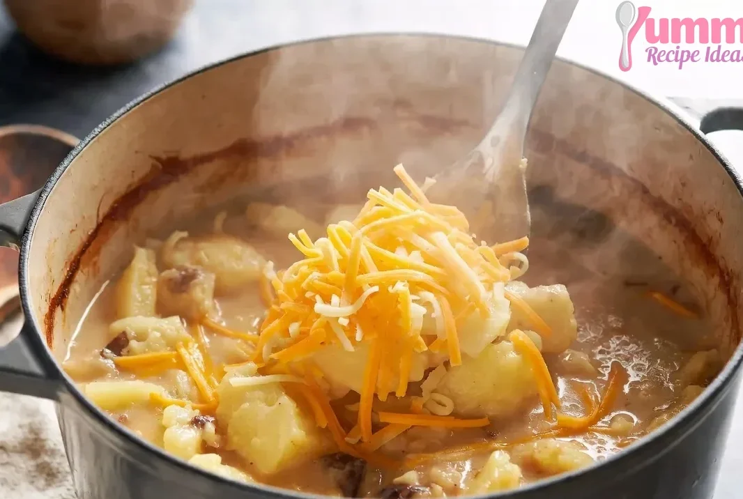 Melt in the cheese and adjust seasoning