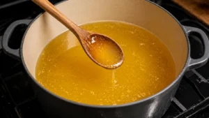 Melting Duck Fat for Confit Cooking