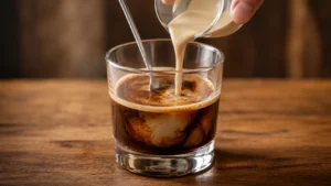 Mixing Cinnamon Syrup and White Chocolate