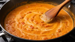 Mixing Coconut Milk into Curry Sauce