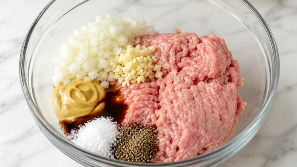 Mixing Ingredients for Turkey Burgers