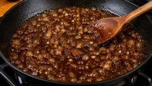 Mixing the Sweet and Savory Ingredients