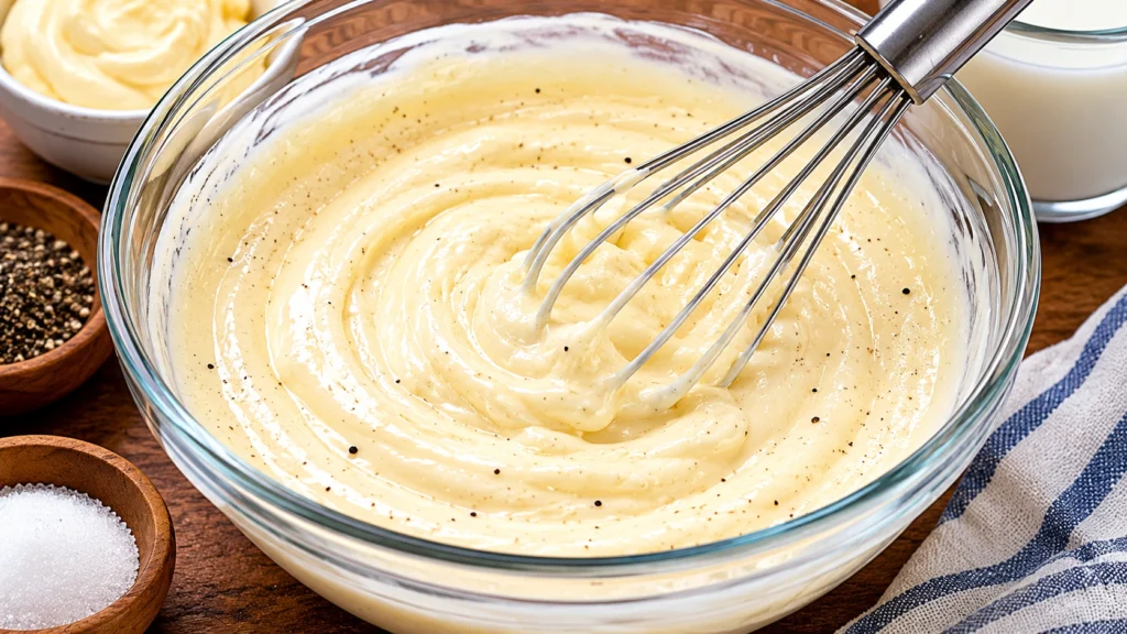 Preparing the Creamy Dressing