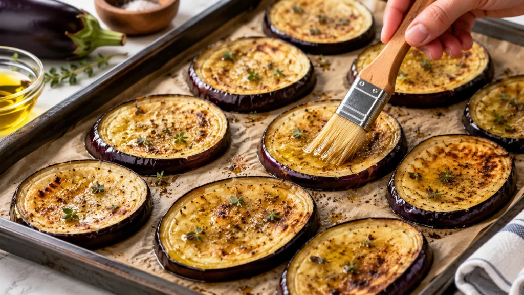 Roasting Eggplant for Moussaka