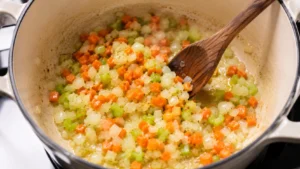 Sautéing Vegetables for Bolognese Sauce
