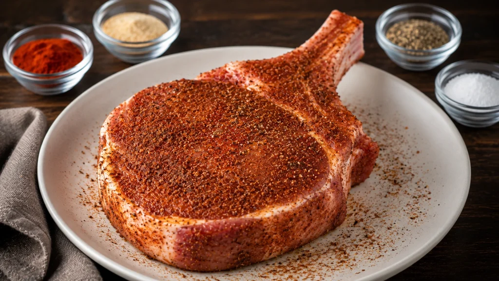 Seasoning the Pork Chop