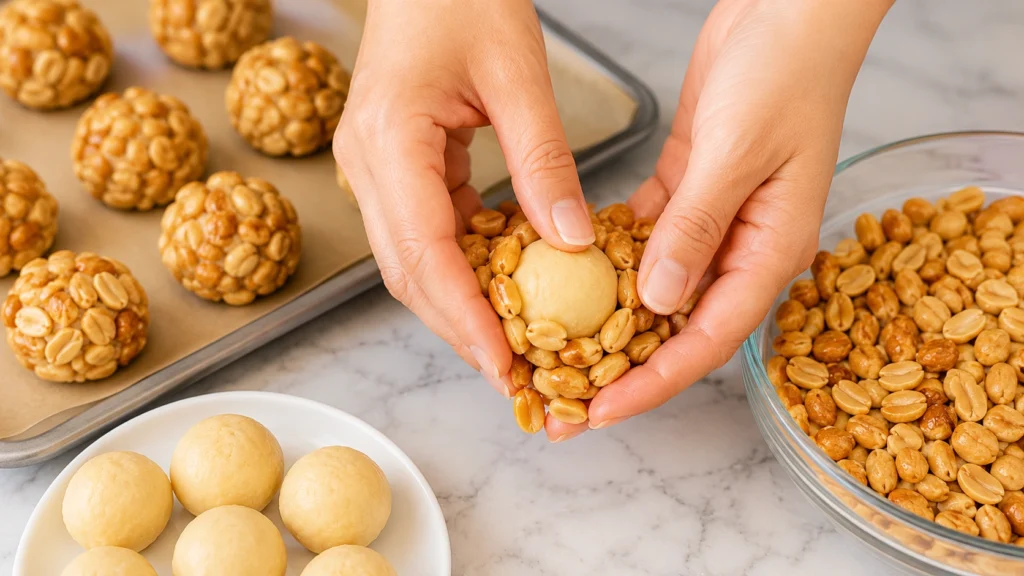 Shaping Peanut-Coated Candy Centers