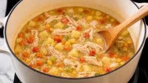Simmering Chicken Corn Chowder