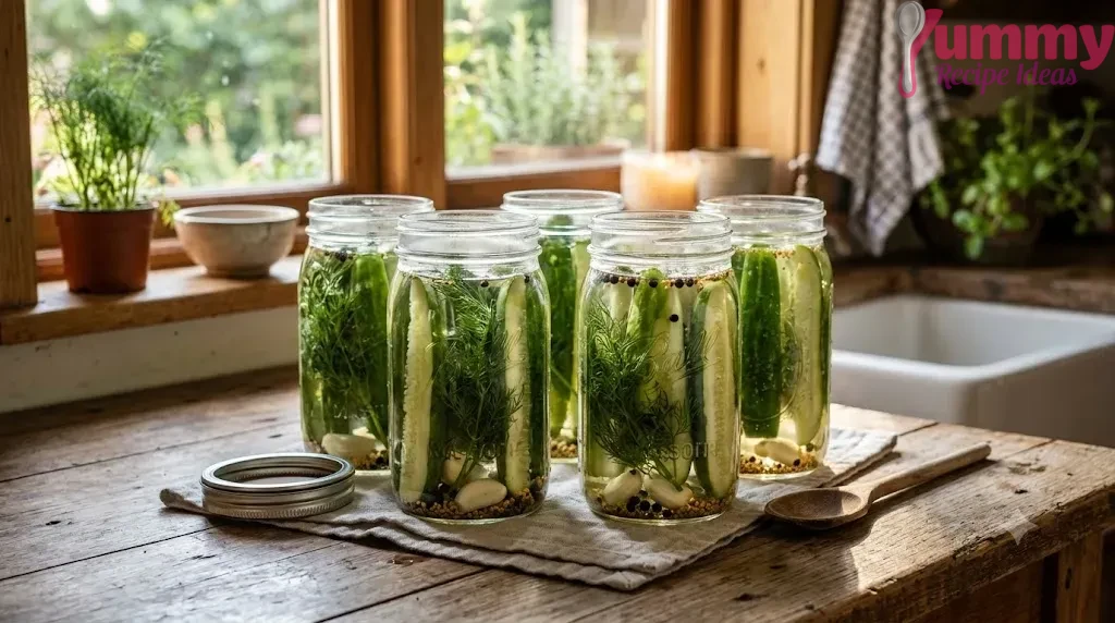 Cooling Homemade Pickles