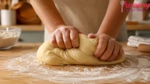 Kneading Cinnamon Roll Dough