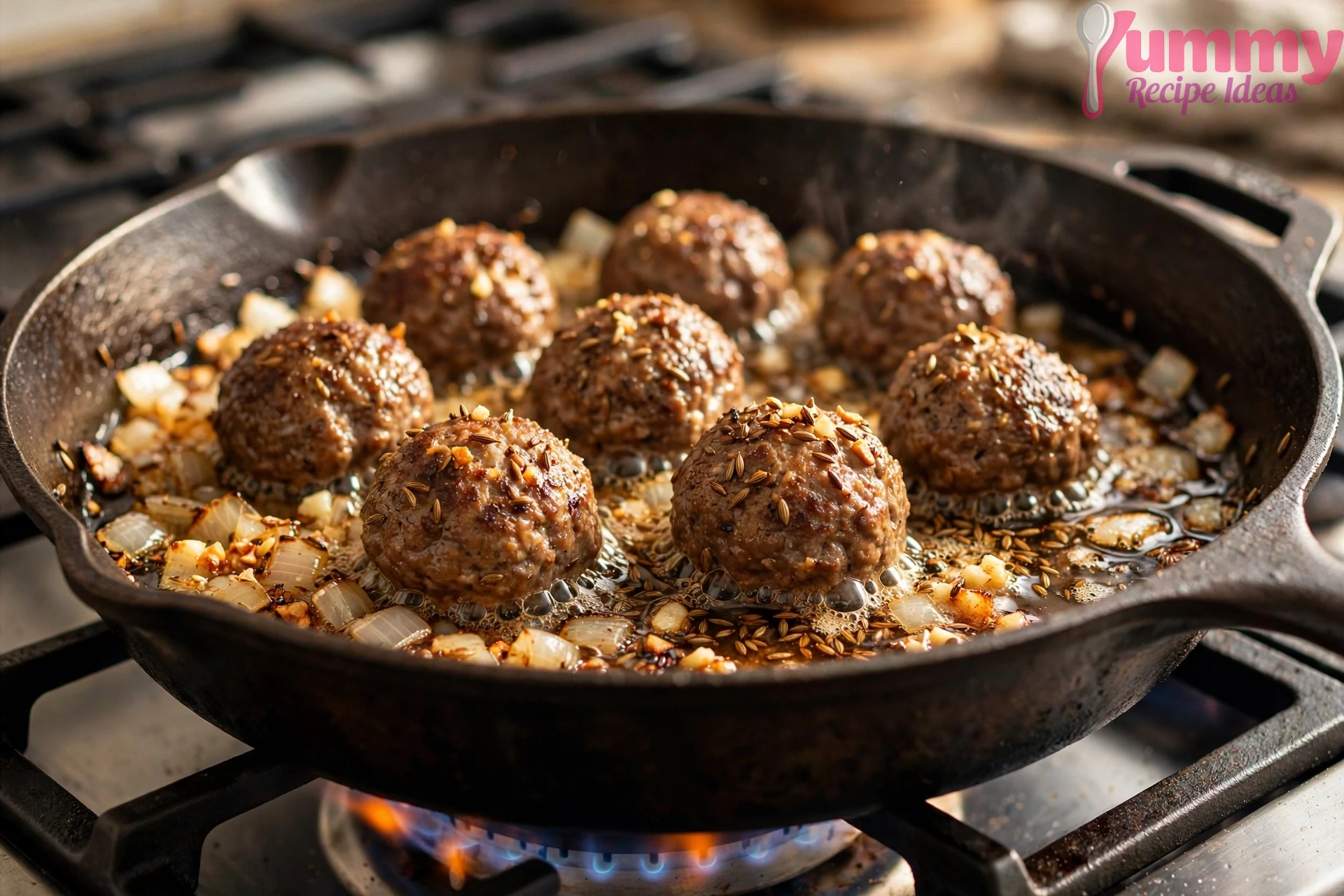 Gordon Ramsay Meatball Soup simmering in a pot